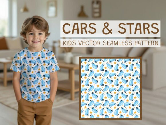 Baby Cars and Stars Seamless Pattern Review
