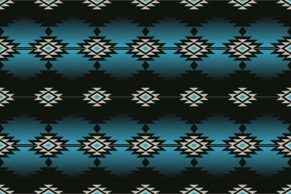 Blue Western Aztec Seamless Pattern Review