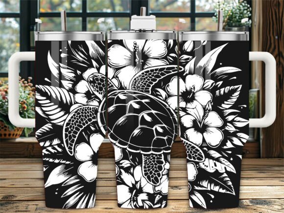 Floral Sea Turtle: A Designer's Take on Oceanic Charm