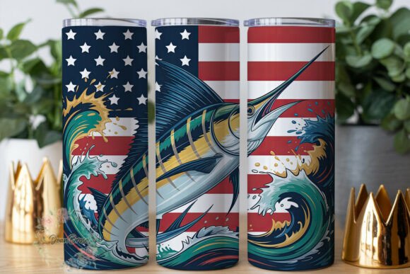 Patriotic Fishing Marlin 20oz Wrap: A Designer's Review