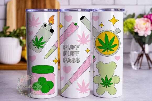 Pink Cannabis Leaf 20oz Tumbler Wrap Review