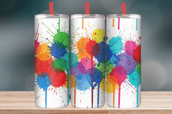 Review: Colorful Paint Splash Drip Abstract Art
