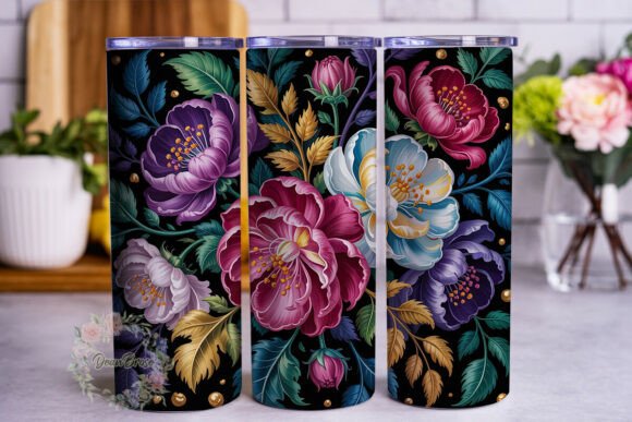 Review: Opulent Magenta Floral 20oz Tumbler Wrap Design