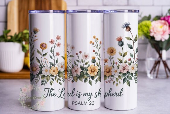 Review: Watercolor Scripture Floral 20oz Tumbler Design