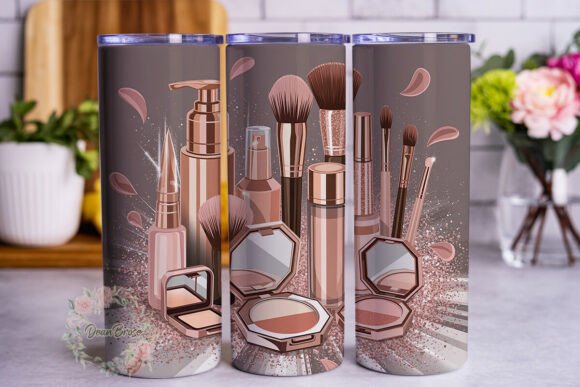 Rose Gold Glam Makeup Art 20oz Tumbler Review