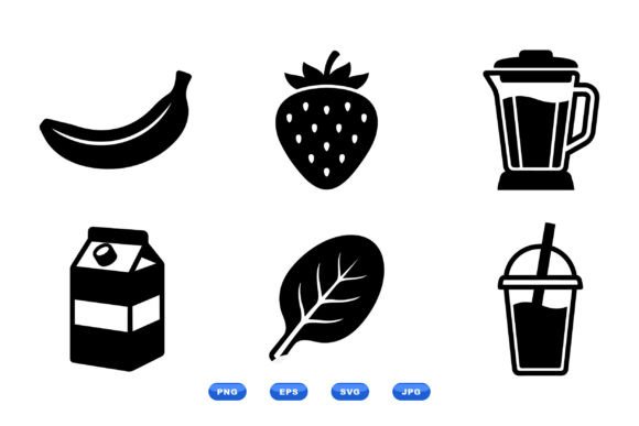Smoothie Fruit Icon Set: A Designer's Review for Embroidery