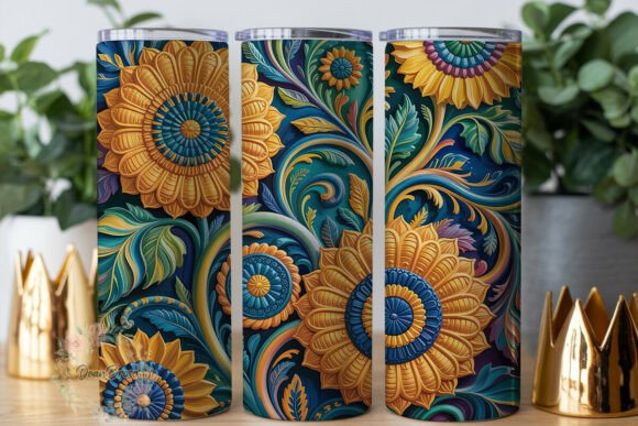 Sunflowers Bohemian Teal 20oz Wrap: A Designer's Review