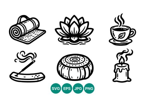 Yoga Icons Line Art Set: A Designer's Review